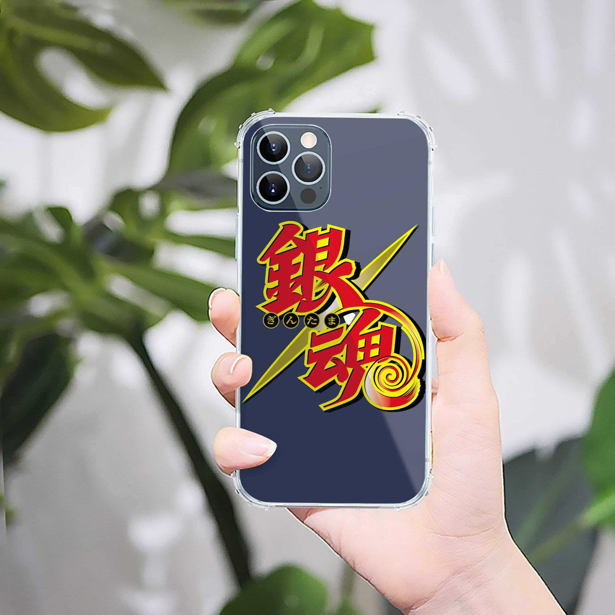 （画像用） ぎんたま 坂田銀時（さかたぎんとき） 神楽 志村新八（しむら しんぱち） GINTAMA Sakata Gintoki Kagura Shimura Shinpachi 【iPhone 12シリーズ対応】透明スマホケース（クリアソフトケース）